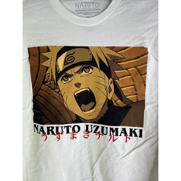 Naruto Uzumaki Long Sleeve White Graphic Print Tee T-Shirt Mens Size M - Picture 2 of 7